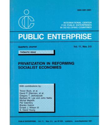 Public Enterprise Quarterly Journal Vol 11. Nos. 2-3